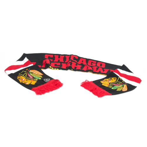 Шарф (АТР) NHL (арт.59229, Chicago Black Hawks , BLK/RED)